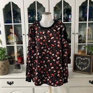 Floral & Lace Top Size 14/16 Lane Bryant
